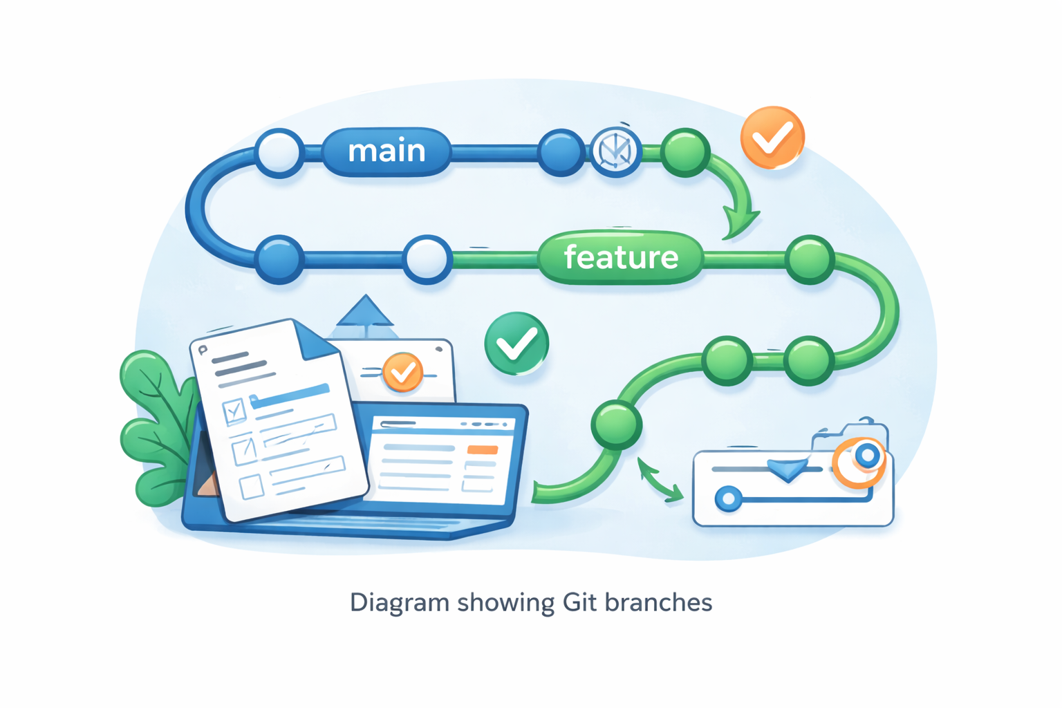 Git branch diagram