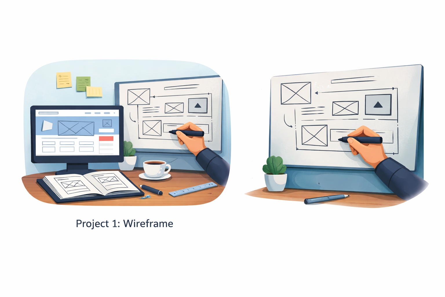 Wireframe layout example
